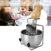 3pcs Men Shaving Brush Kit Wooden Handle Shaving Brush Stainless Steel Soap Bowl with Metal Stand Professional Face Beard Cleaning Grooming Tool Set