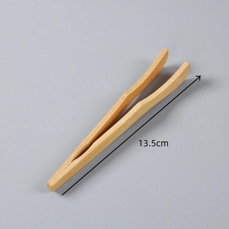 Premium Wood Food Serving Tong Sturdy Odorless Easy Grip Non-slip for Toast Cheese Fruit Outdoor Picnic