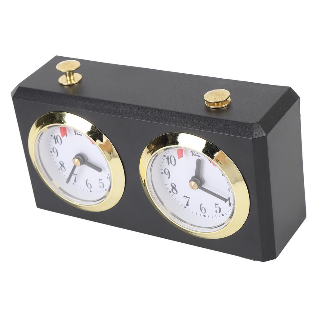 Mechanical Chess Clock Vintage Analog Chess Clock with Large Dials Wind Up Mechanism for Weiqi Competitions Black