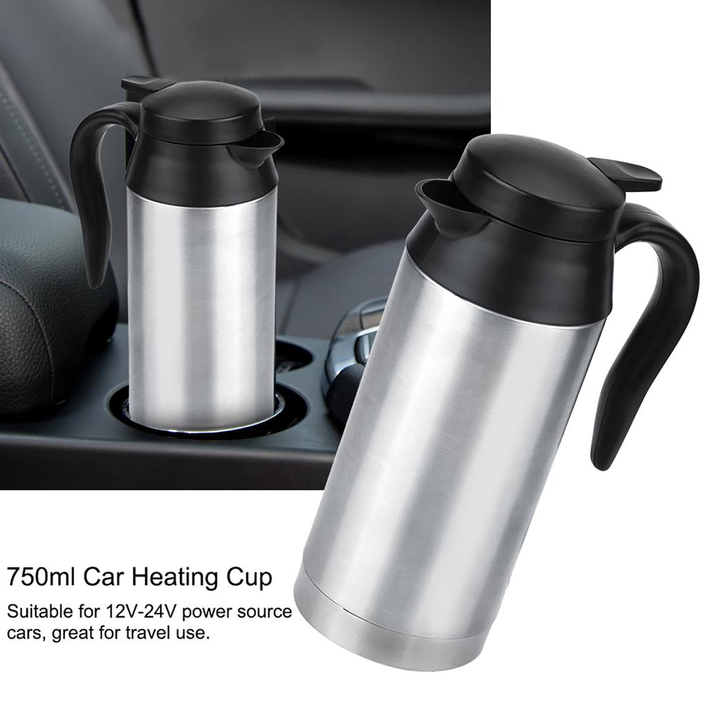 12V 750ml Car Portable Electric Travel Heating Cup Coffee Tea Boiling Mug Kettle