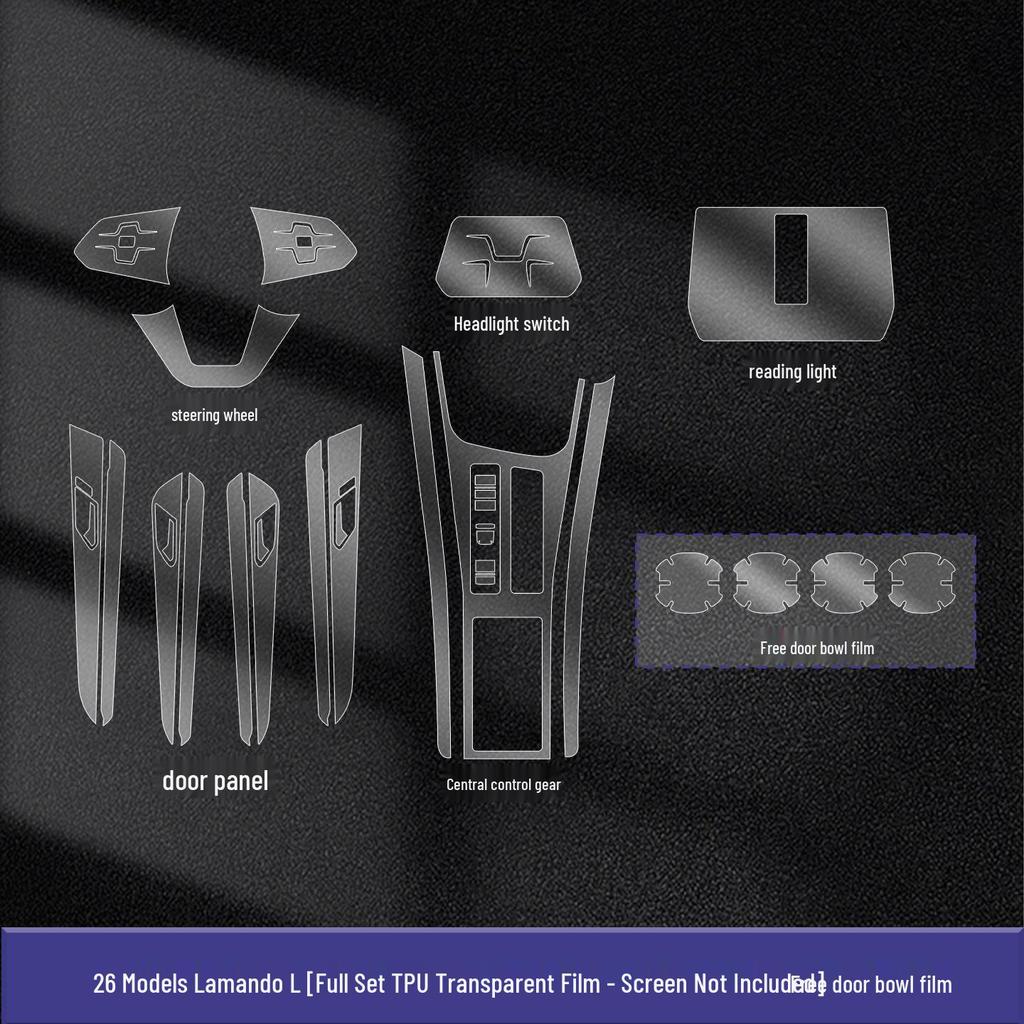 Volkswagen Lamando L Interior Protective Film: Fits 26 Models, Tempered Screen Protection for Central Control and Navigation Display