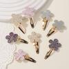8Pcs Fashion Glitter Rainbow Flower Rabbit BB Handmade Hairpins For Cute Girls Hair Clips Barrettes Headwear Hair Accessories