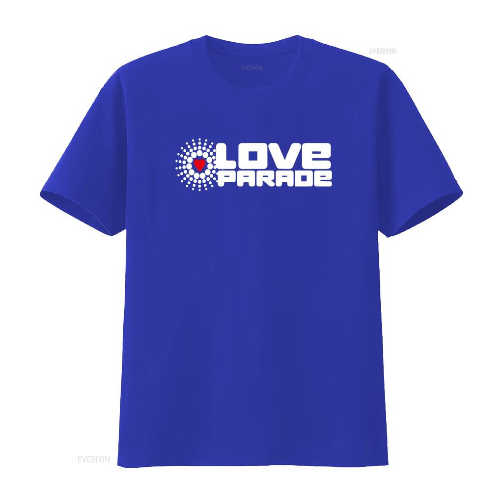 Love Parade Berlin T Shirt Electronic Dance Music Festival Print Vintage Washed Unisex Slightly Stretched Versatile Streetwear