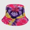 Neutral Summer Tie Dye Printed Fisherman Hat Outdoor Breathable Hat Sunshade