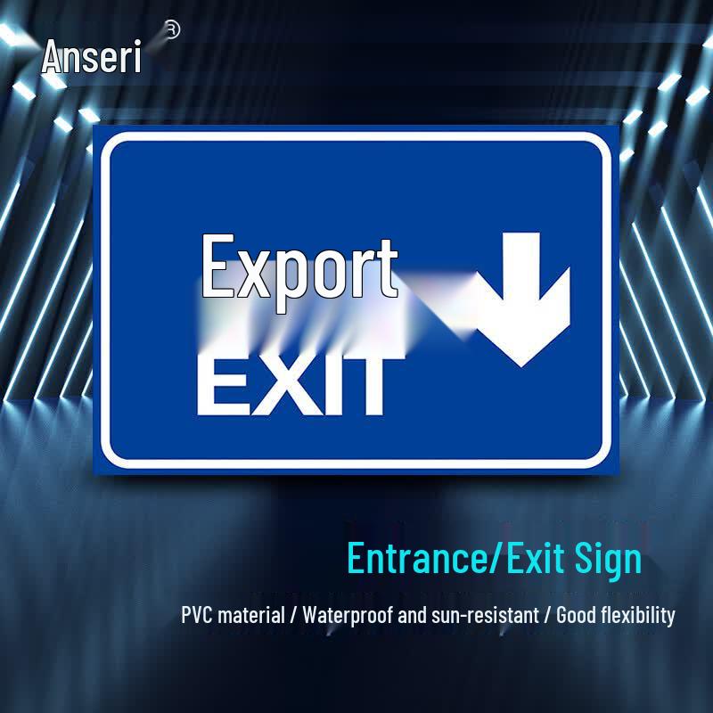 Ansaierui Entry/Exit & Safety Exit Signs 30x40cm