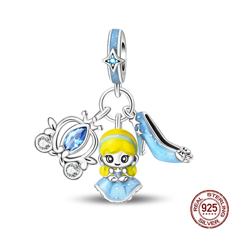 Charms Copper Pumpkin & Carriage Charms Beads Fits Women'S 3Mm Original Bracelet Necklace Diy Fine Jewelry Gifts