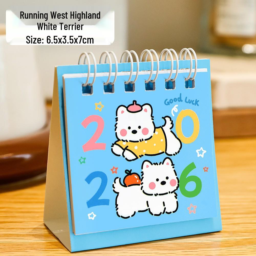 2026 Inspirational Words Mini Desk Planner Calendar - Creative Portable Desktop Ornament