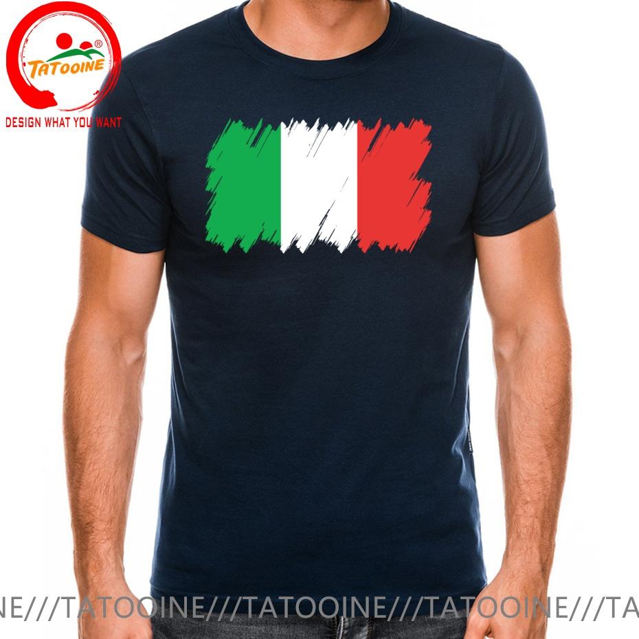 Funny Design Italy Flag Italian Brush National Flag Sred Doublet Unisex Fashion Trendy Casual Clothing Stylish Tops Tee Shirt Leis