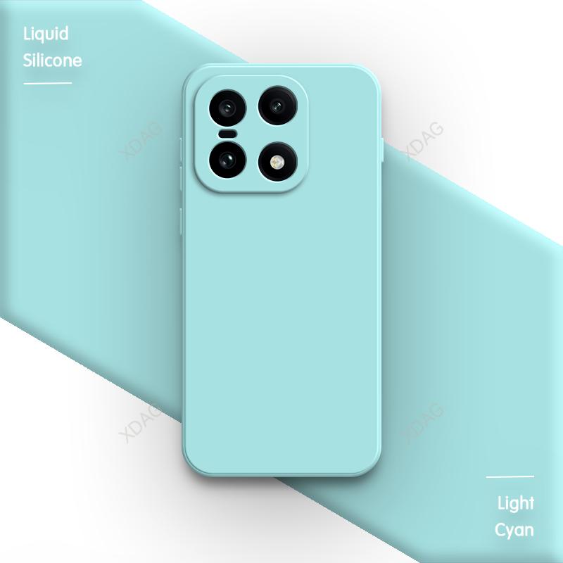 Soft Liquid Silicone Phone Case for OnePlus 15 5G 1+15 Classic Original Lens Protection Couples Back Covers Straight Edge Design OnePlus 15 светло-голубой