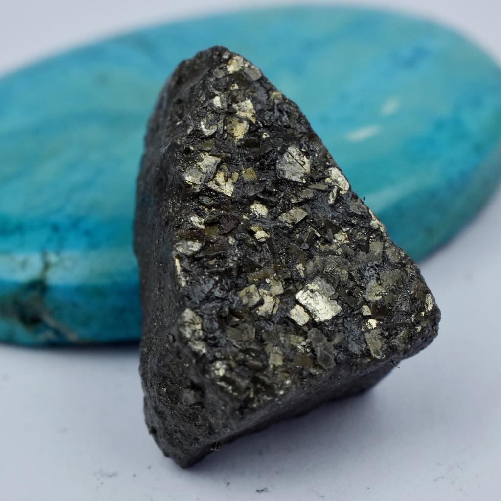 Natural Pyrite Loose Gemstone Golden Uncut Raw Rough 31.85 ct Crystal for Gemstone Collections