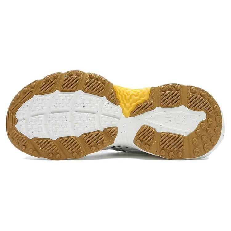 Fila Fern Cushioning, Wear Resistant Low Top Chunky Sneakers Men's White Brown F12M421106FSN