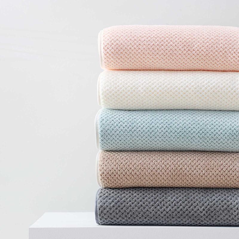 Adult Solid Color Bath Towel Soft Thick Absorbent Hotel Washcloth High Quality and Durable Skin Friendly Gray Beach Washrag