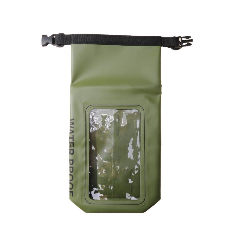 

2L Dry Bag Сенсорный экран Водонепроницаемые сумки для треккинга Дрифтинг Рафтинг Серфинг каяк Спортивные сумки для отдыха на открытом воздухе Кемпинговое снаряжение зелёный