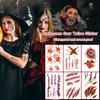 Halloween Temporary Tattoos Realistic Tattoo Stickers Halloween Party DIY Bloody Halloween Decorations Halloween Look 1PC