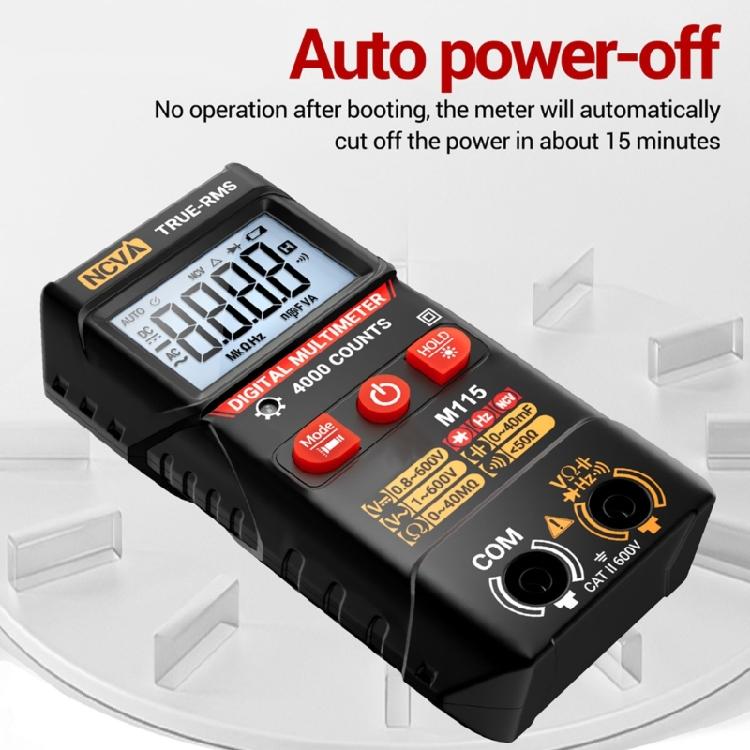 M115 Digital Multimeter Voltage Tester 4000 Counts Multifunction NCV Capacitance Diode Resistance Testing Tool