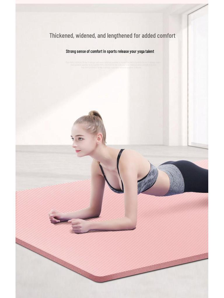 Thick Non-Slip Yoga Mat for Silent, Shock-Absorbing Fitness & Aerobics - Odorless, for Men & Women
