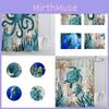 Vibrant Waterproof Turtle Octopus Shower Curtain With Colorful 3d Printing For Fun Bathroom Decor