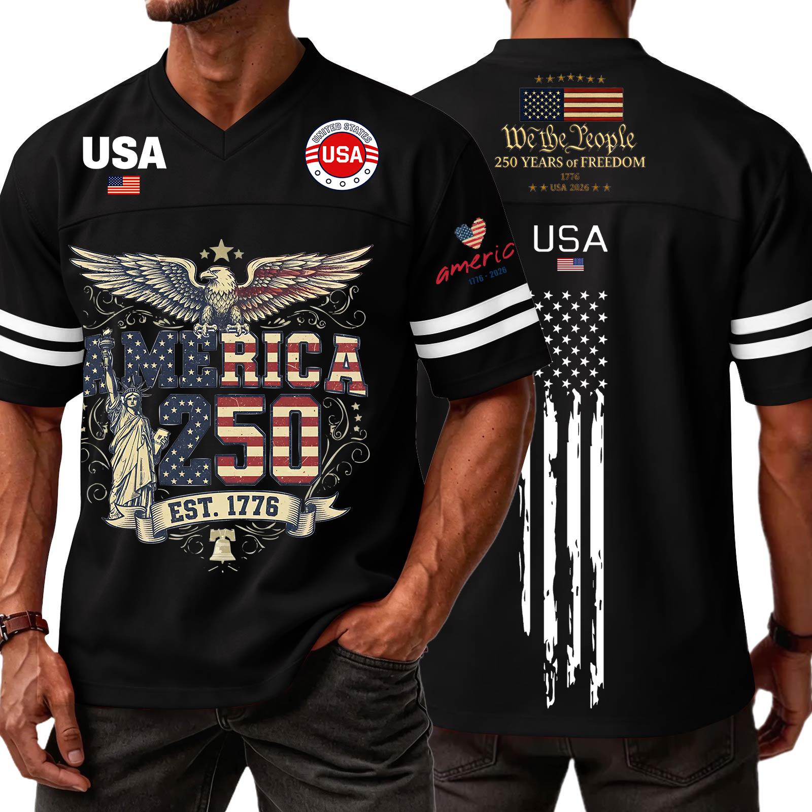 

Men s Casual Fashion V-Neck Independence Day Print Short Sleeve Sports T-Shirt Top L чёрный