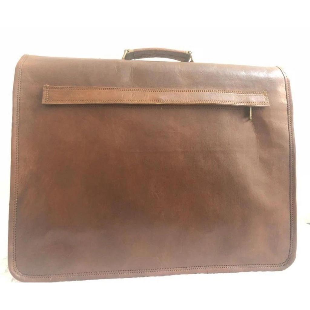 Handcrafted Men's Genuine Leather Vintage Laptop Messenger Briefcase Bag Satchel