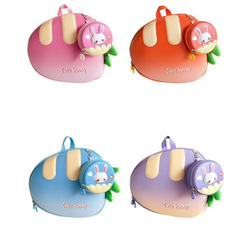Backpack Children Cartoon Cute Kindergarten School Bags Rabbit Shape Radish