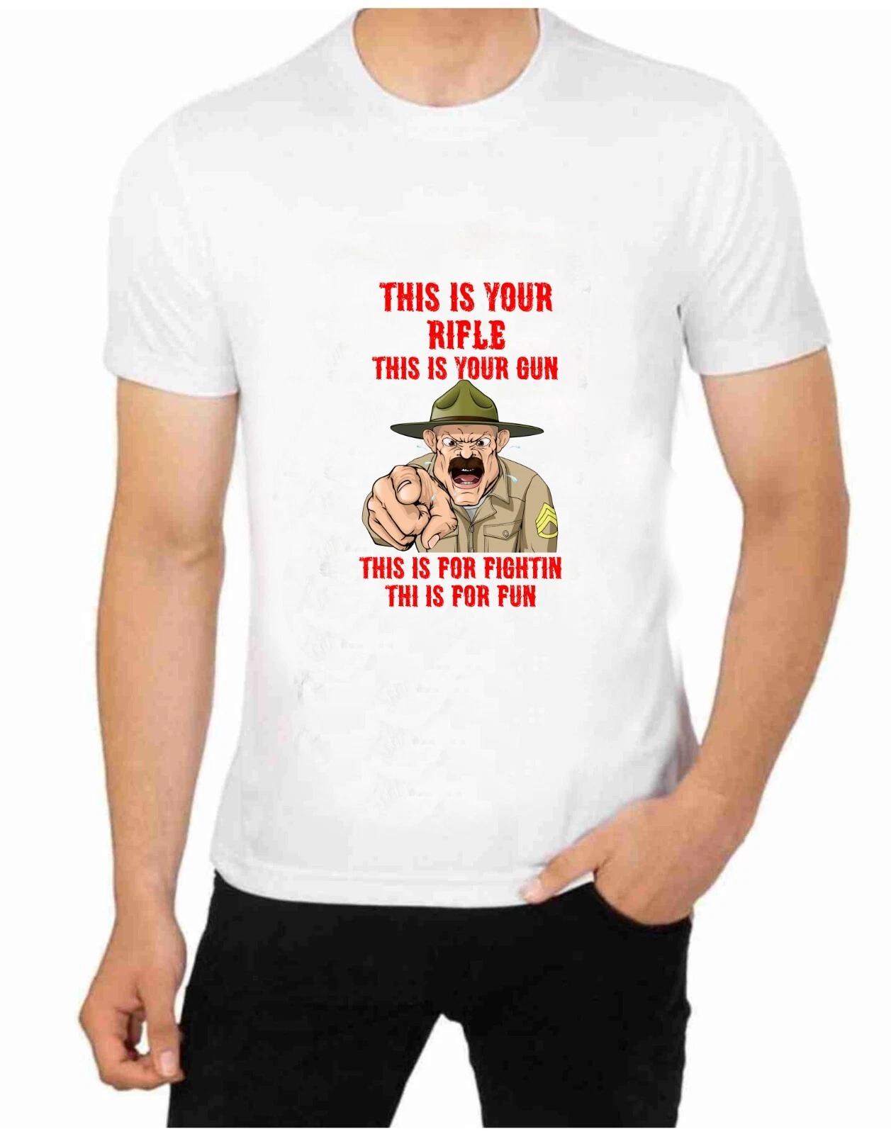Marines This Is Your Rifle This Is Your Gun This is for Fightin  and T-Shirt XL