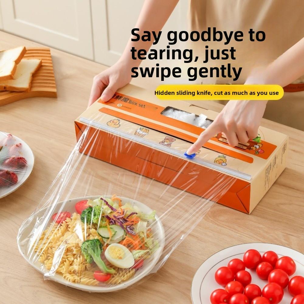 Lebensmittelechte Frischhaltefolien-Abdeckungsset Einweg-Frischhaltefolie Neue Lebensmittelabdeckung Lebensmittelaufbewahrung