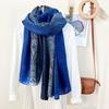 New Cashew Print Korean Scarf for Women's Outer Wear Decoration Travel Sun Protection Gradient Long Scarf Ethnic Style Beach Towel