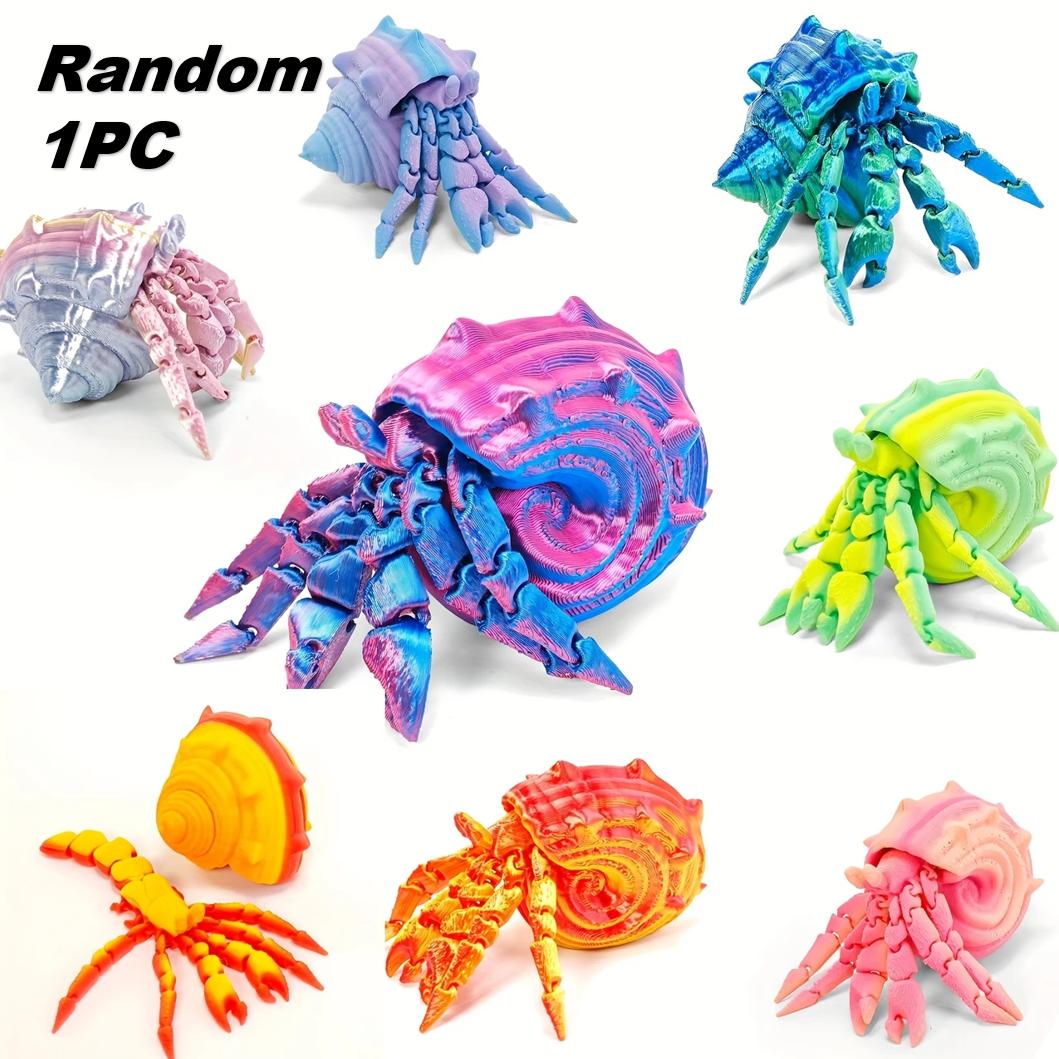 

Набор коллекционных фигурок-фиджетов «Раки-отшельники», напечатанных на 3D-принтере, Идеально подходит для украшения аквариума, подарков на Рождество и Новый год