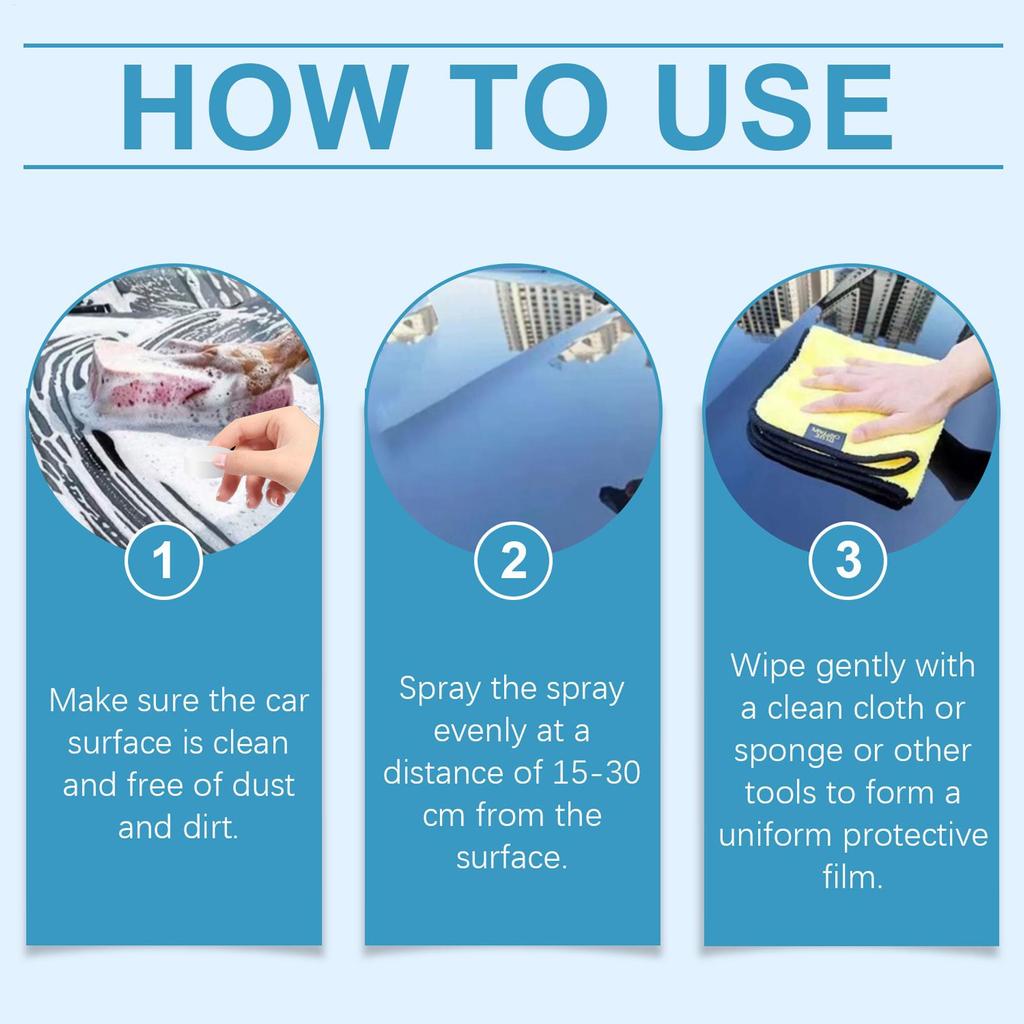 Ceramic Car Coating Agent Spray 120ml Car Scratch Remover High Protection Long-Lasting Vehicles Coating Spray for Automotive RV