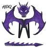 Schaumstoff Drachenflügel Kinderkostüm Set mit Maske Schwanz und Flügel Leichtes Kombi Verkleidung Cosplay Kostüme für Alter 3-12 Halloween Party