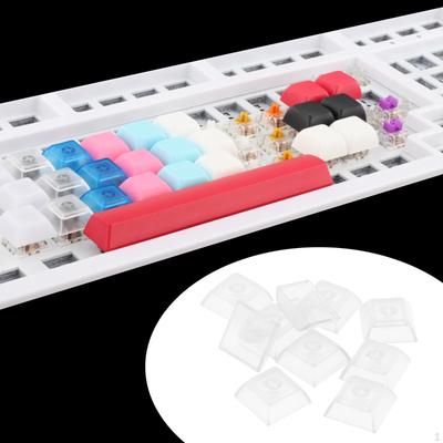 10 Pack DIY Transparent Set Mechanical Keyboards PBT Gaming Keyboard / Switches