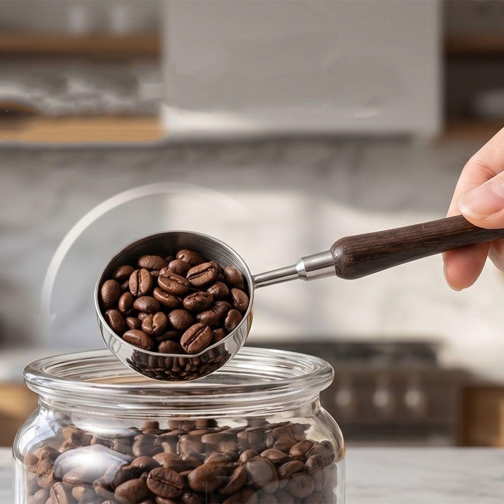 Long Handle Coffee Bean Measuring Cups 30ML Coffee Sugar Scoop  Baking Accessories