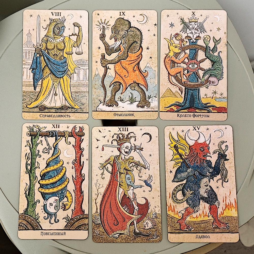 Pachet Tarot Trionfi Della Luna 78 Cărți de Tarot În Limba Rusă 10.3*6cm