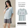 Women's Summer Modal Pajama Set with Chest Pad - Short Sleeve and Shorts, Cool Rayon, Anti-Bump, Suitable for Outdoor Wear