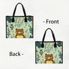 Cute Bear Pattern Women Handbag Casual Daily Shopping Tote Lightweight Outdoor Carry Bag