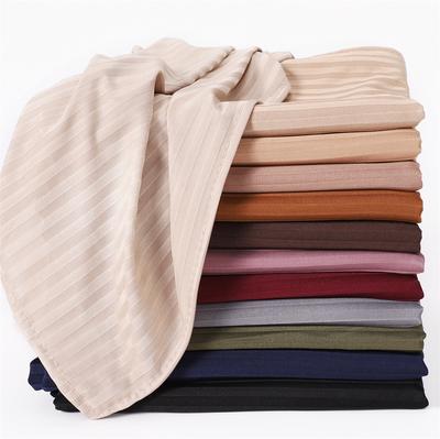 Gładkie Turban Paski Linia Dżersej Hidżab Szalik Gruba Modalowa Chusta Elastyczne Szale Wysokiej Jakości Foulardy Muzułmański Kapturek na Głowę 175*70cm