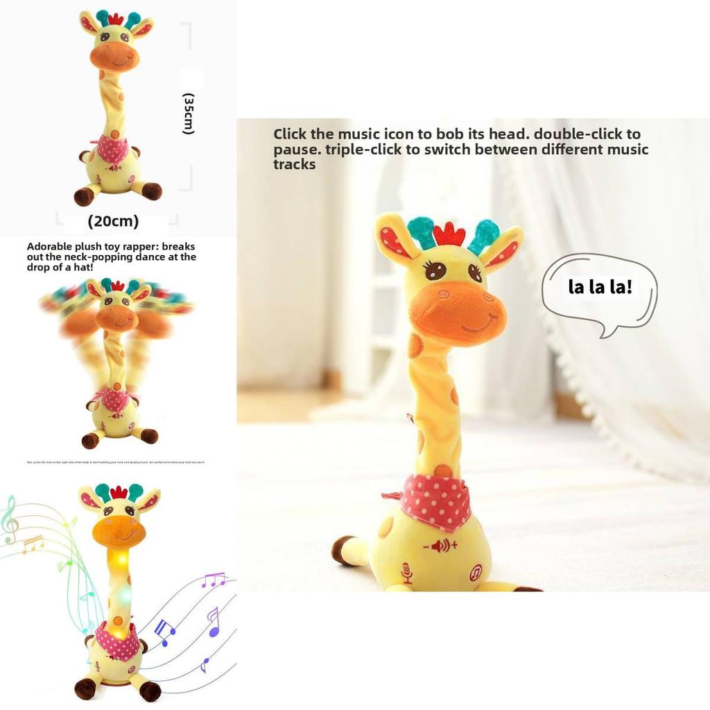 Singing Giraffe Plush Toy With Talking Motion For Kids Gift