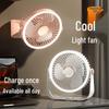 2026 Portable USB Charging Clip-on Desktop Fan with Light for Dorm Use