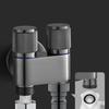 New Alloy Washing Machine Faucet 1 In Two Out G1/2 Toilet Triangle Valve Triangle Valve Double Control Valve Basin