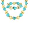 Vintage Boho Colorful Acrylic Irregular Bead Chain Necklace for Women, Geometric Resin Handmade Necklace, Fashion Jewelry Set