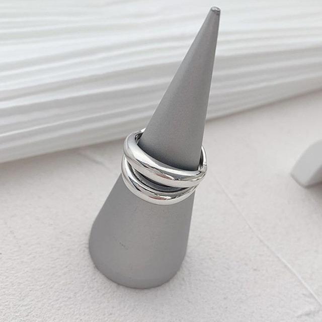 foxanry New Fashion Copper Jewelry Rings Vintage Charm Double Design Accessories Gifts