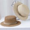 Lightweight Handwoven Sun Cap Sun Protection Flat Top Beach Hat Straw Boater Hat  Chic Travelers