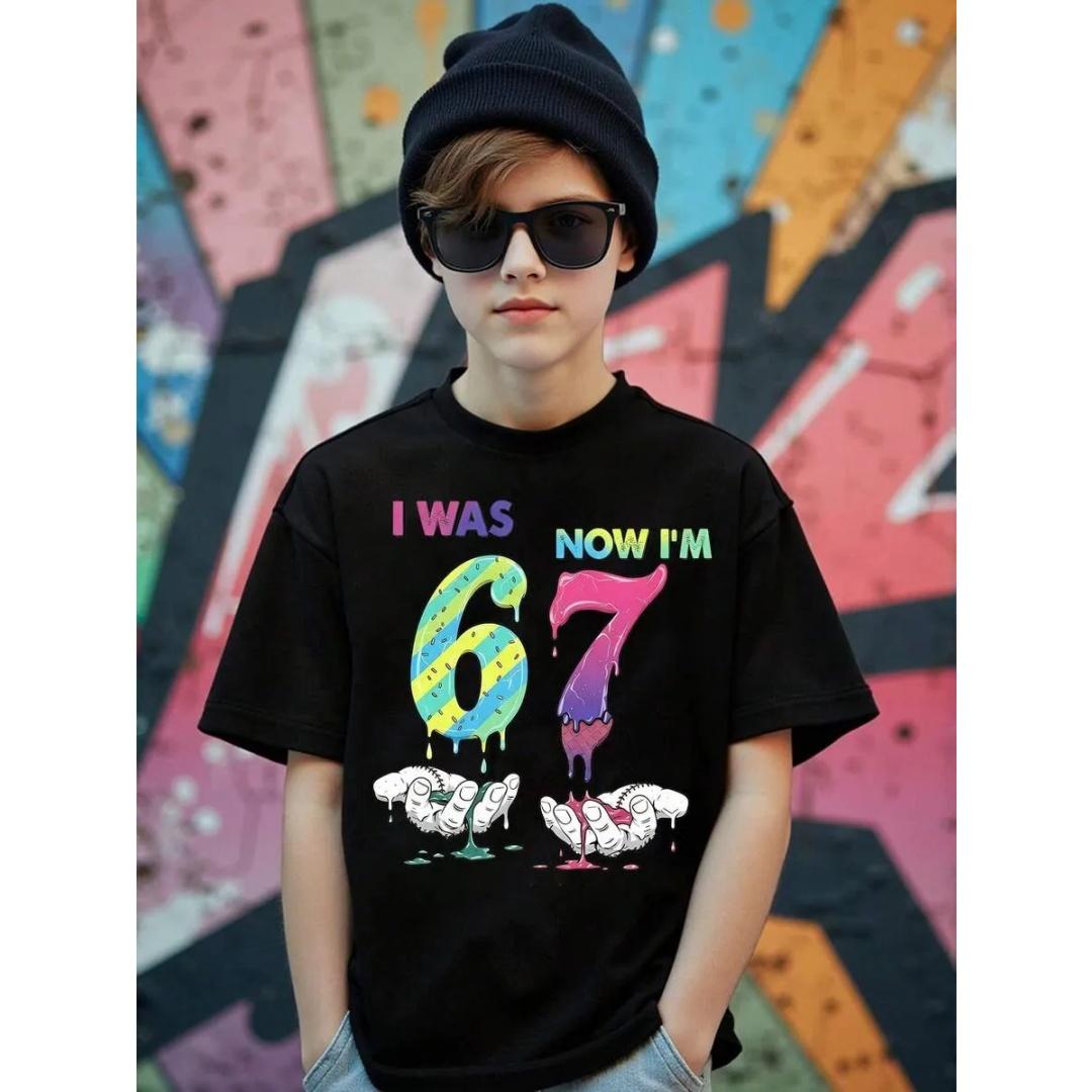 New 67 Meme 3D Print T-Shirt for Kids Funny Digital Print Summer Short Sleeve Tee Loose Comfortable Children s T-Shirt Clothing 100