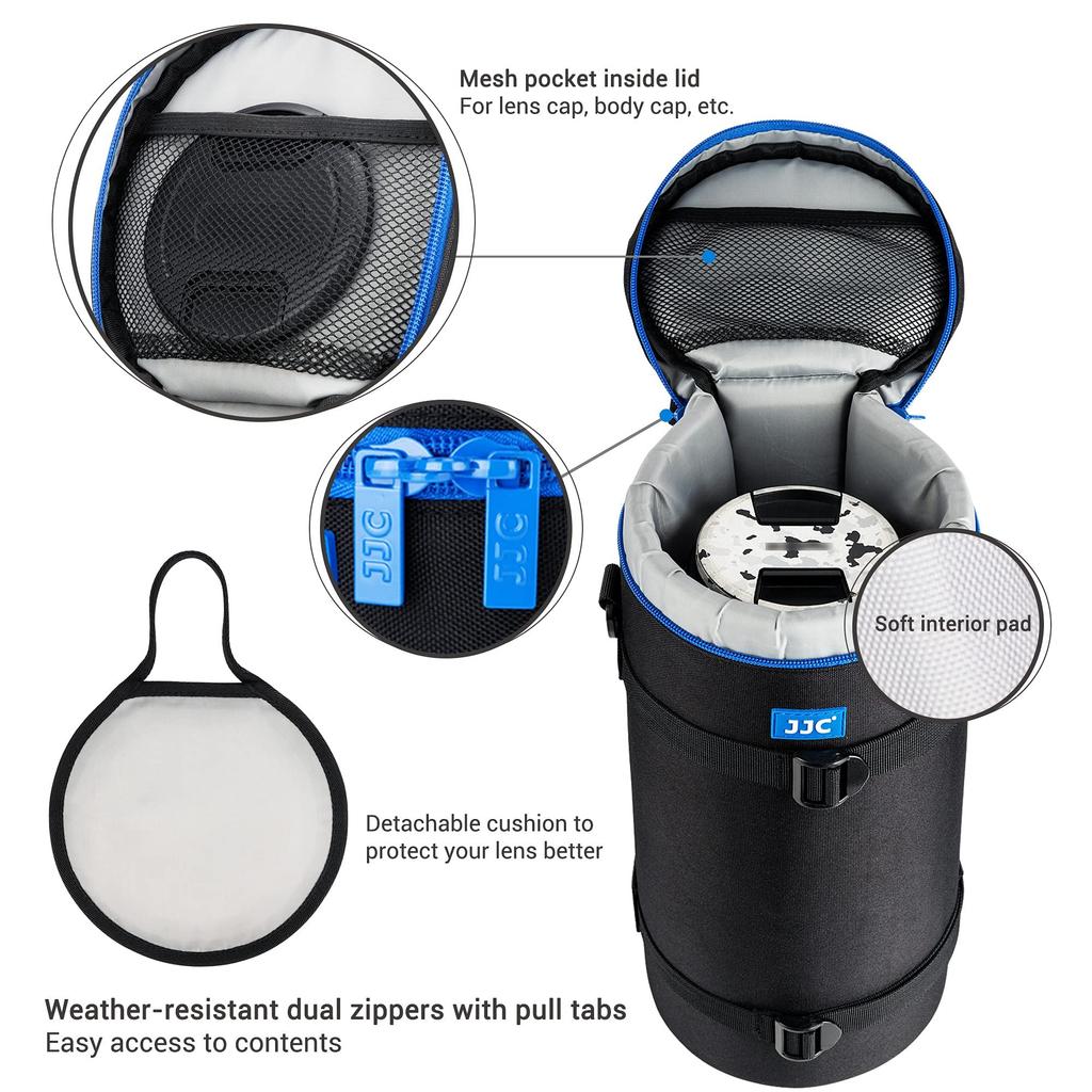 JJC Extra Large Camera Lens Case Bag for Canon RF or 200-800mm (5.5x14.6mm smaller)