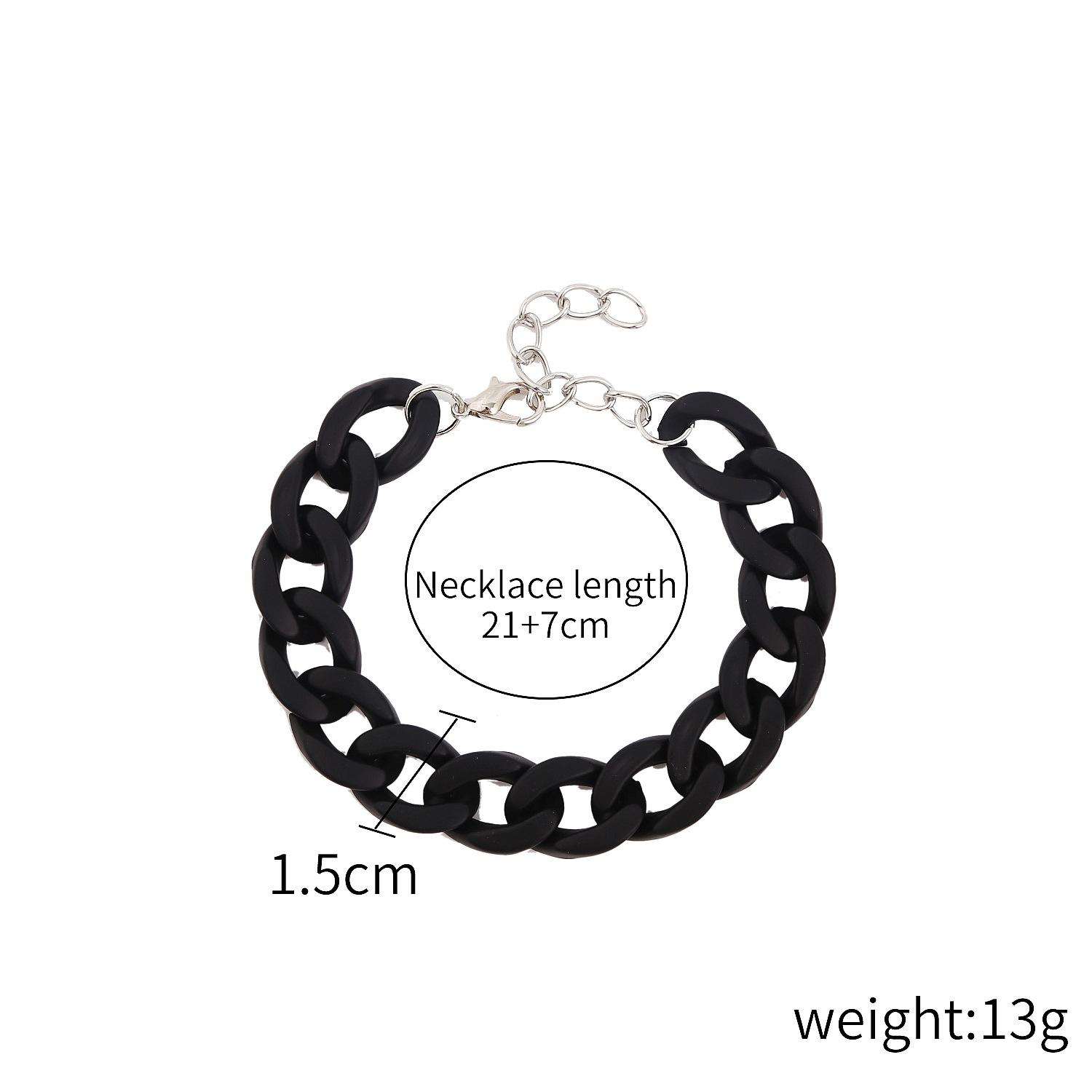 Necklace for Women Necklace Jewelry Personalized Exaggerated Leopard Black Acrylic Female Short Necklace Necklace Beautiful Elegant Necklace for Her