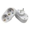 1 To 2 Way European Conversion Plug Socket Adapter EU Standard Expansion Power Adapter Socket Extension Plug Converter