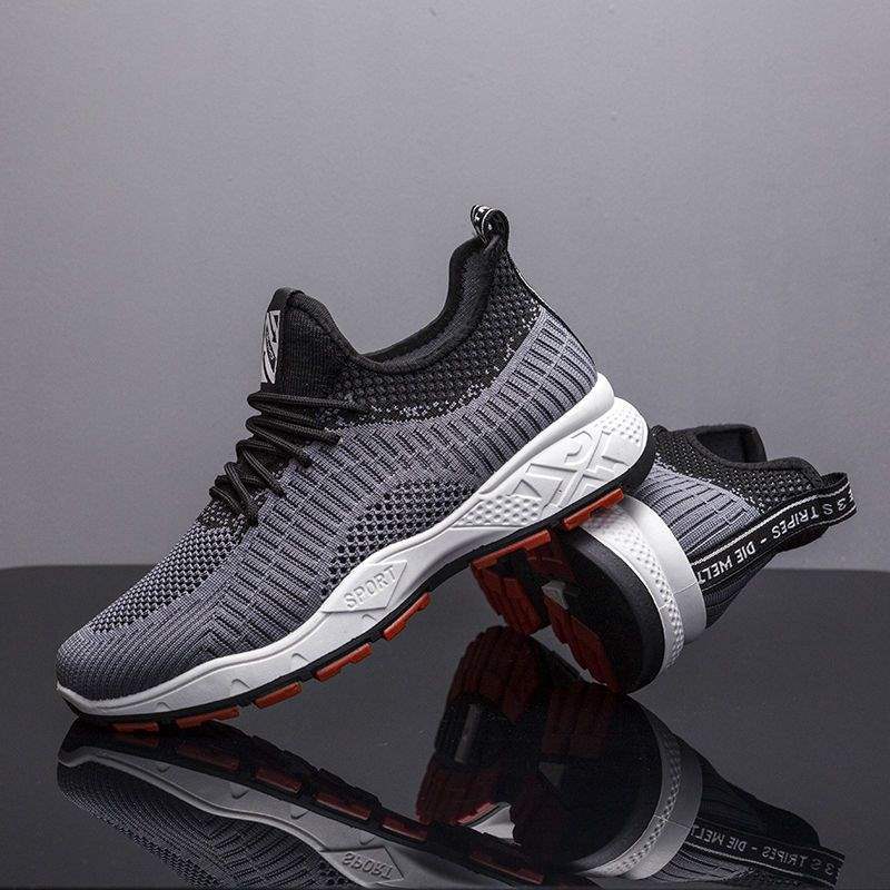 Spring and Autumn Breathable Flying Weaving Men's Shoes Summer Sports Casual Shoes ** Stream Men's Single Mesh Shoes