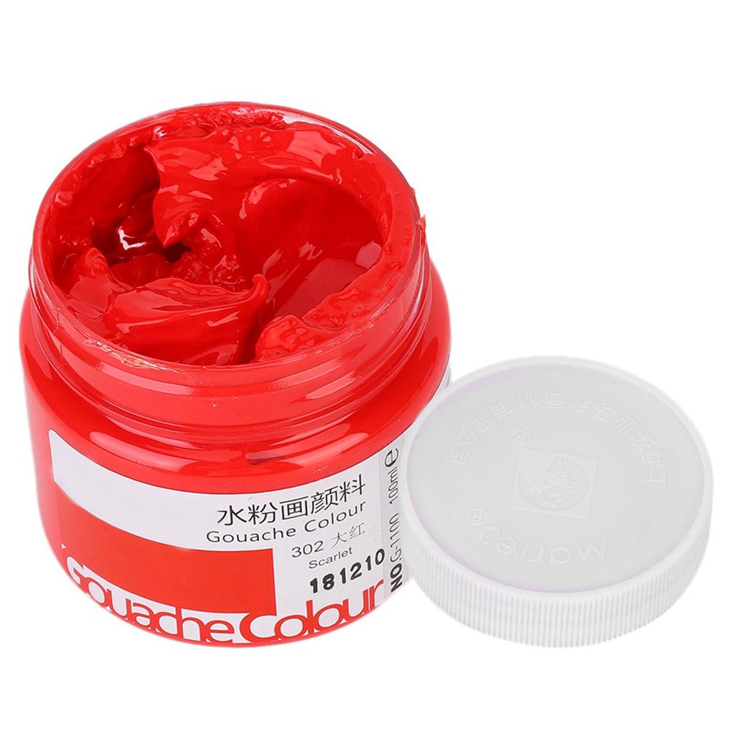 100ml Colorful Watercolor Paint Gouache Pigment Student Art Painting Supplies(Red)