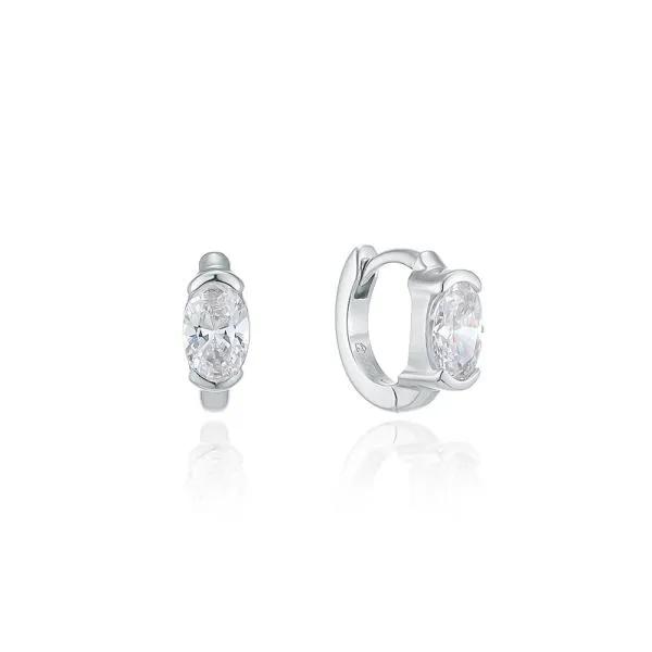 Petite Oval One-Touch Ring Earrings