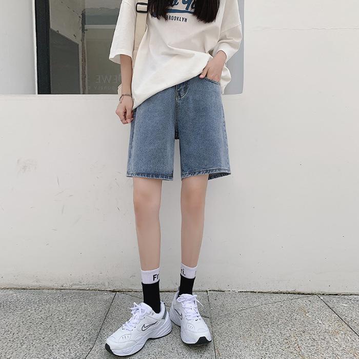 

High-Waisted Slimming Women s Denim Shorts - Summer 2025, Loose Wide-Leg, Mid-Length, Sweet Cool Style. S